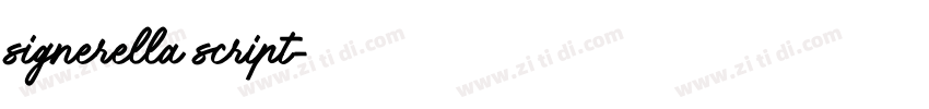 signerella script字体转换